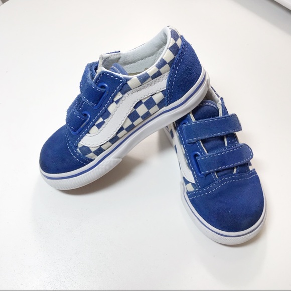 kids old skool vans velcro